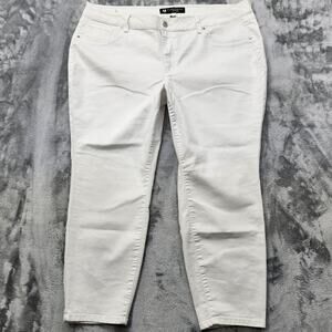 A&I‎ Jeans Womens 24W White Flawless Fit Ankle Stretch Skinny Preppy Coastal